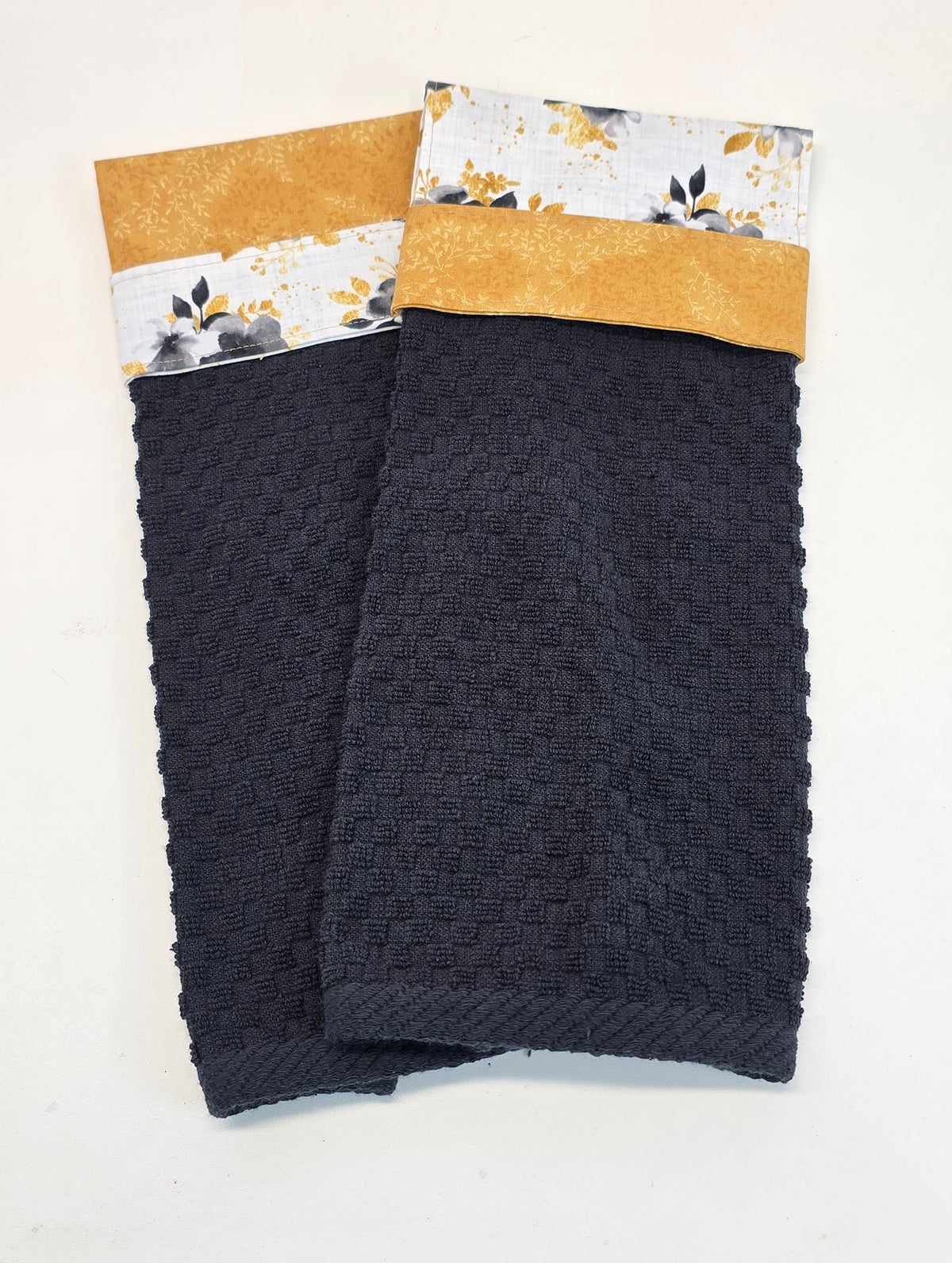 Golden Meadow Hanging Kitchen Towel - Gold Band