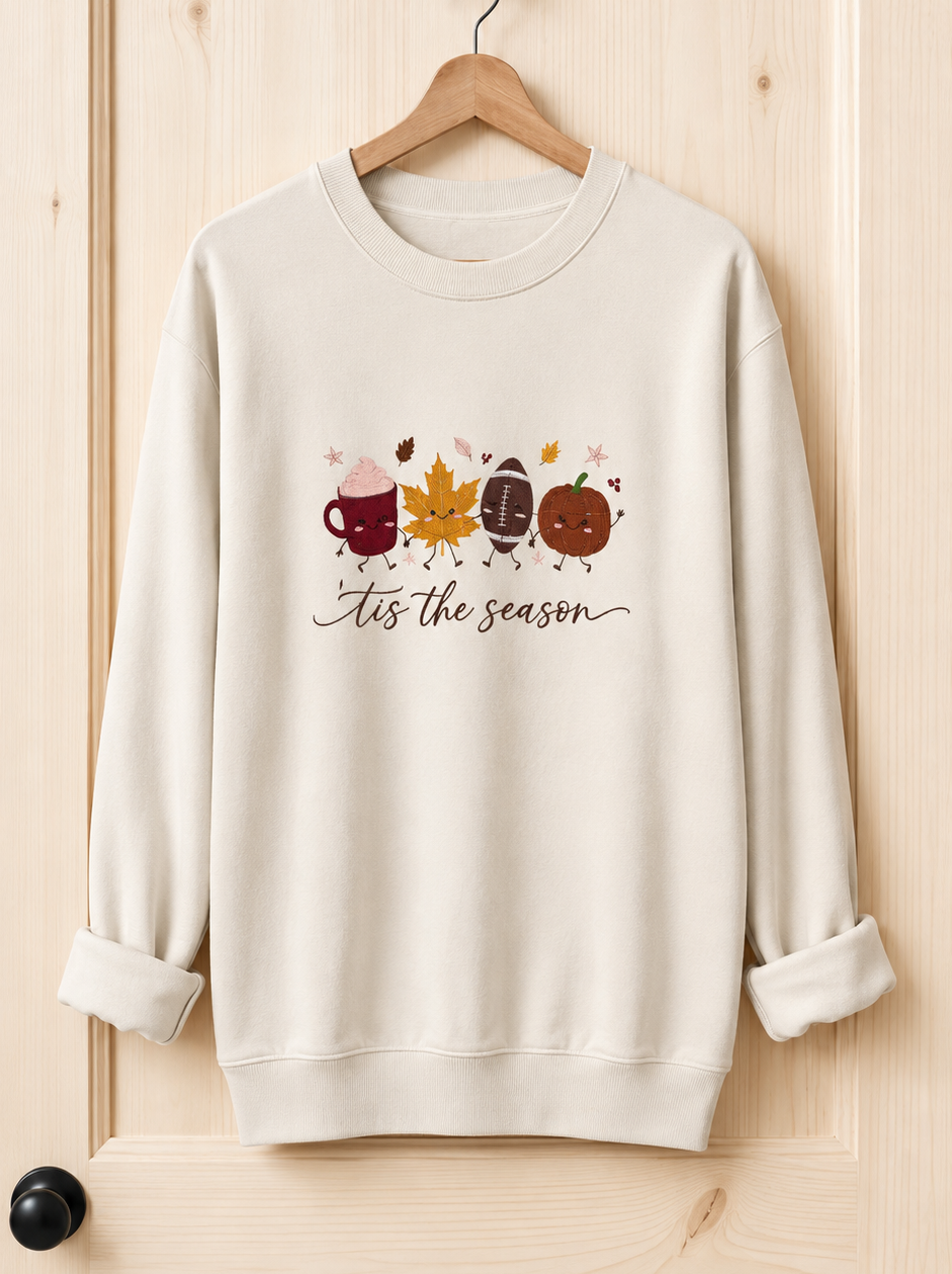 ’Tis the Season Embroidered Crewneck Sweatshirt