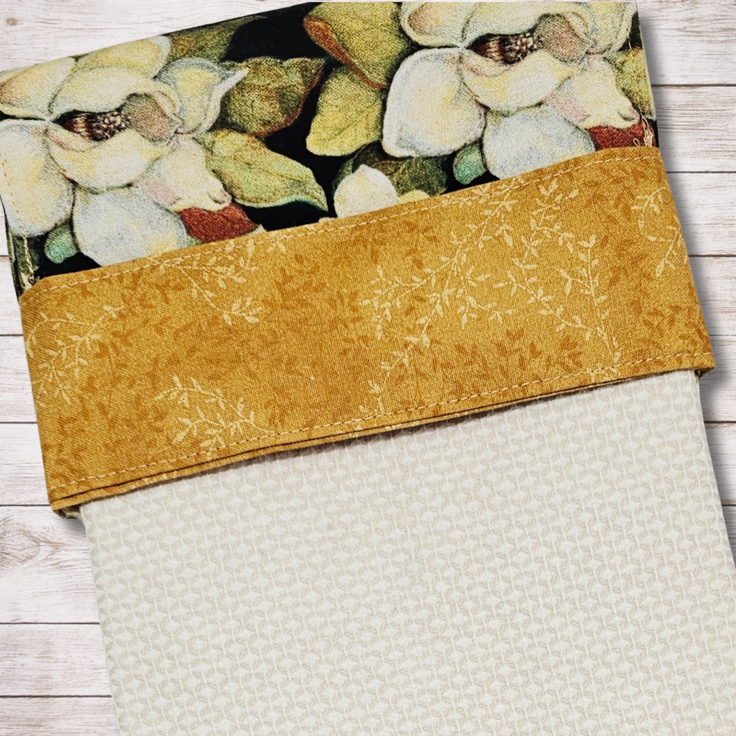 Golden Kitchen- Hanging Kitchen Towel - Gold Band