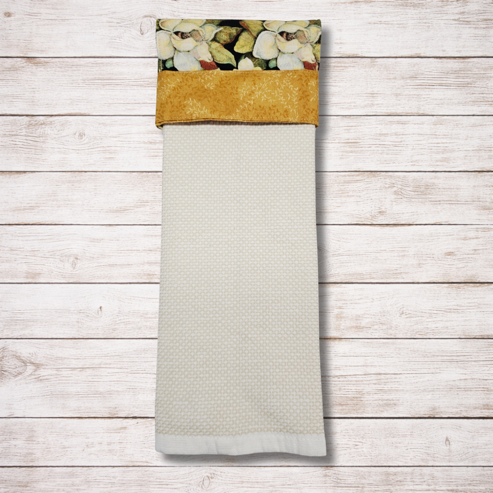 Golden Kitchen- Hanging Kitchen Towel - Gold Band
