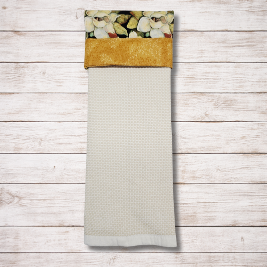 Golden Kitchen- Hanging Kitchen Towel - Gold Band