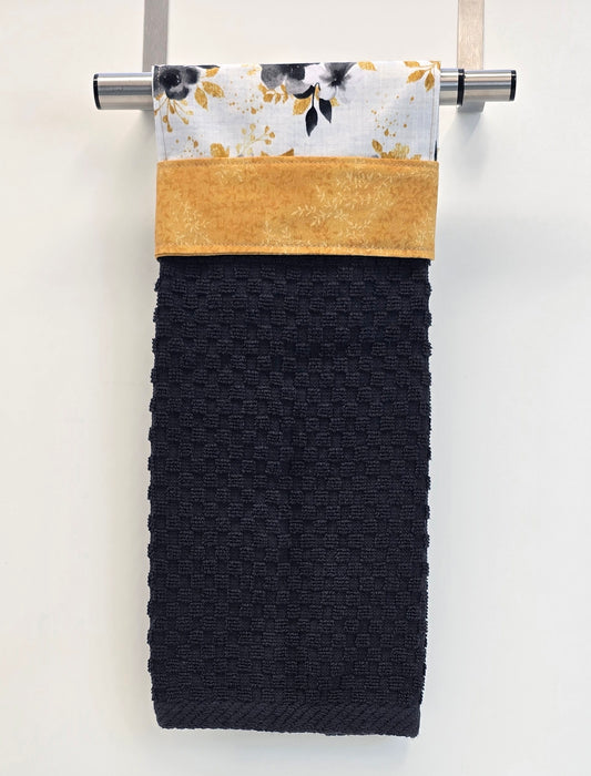 Golden Meadow Hanging Kitchen Towel - Gold Band